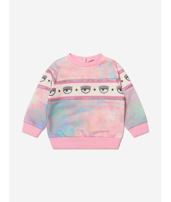 Chiara Ferragni Baby Girls Cloud Print Logo Sweatshirt Economisez 