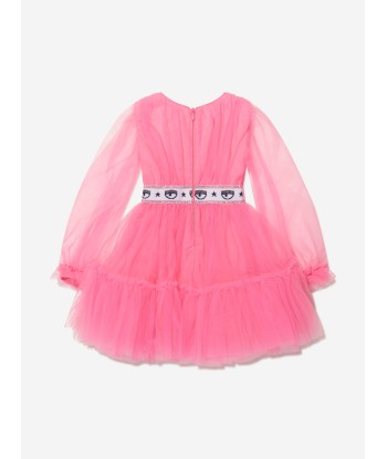 Chiara Ferragni Girls Tulle Long Sleeve Princess Dress Faites des économies