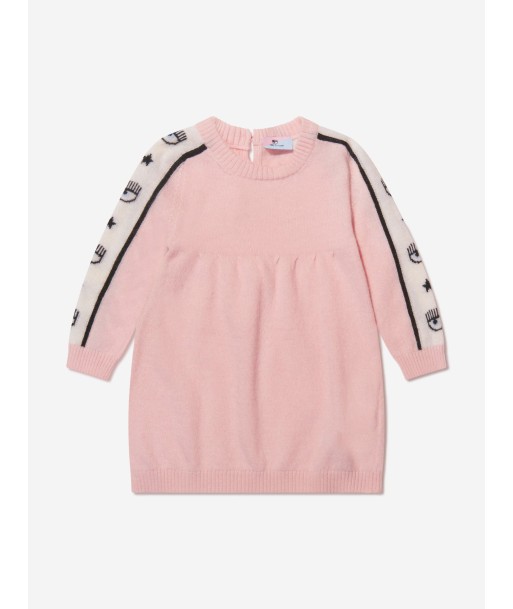 Chiara Ferragni Baby Girls Logo Tape Knitted Dress 50% de réduction en Octobre 2024