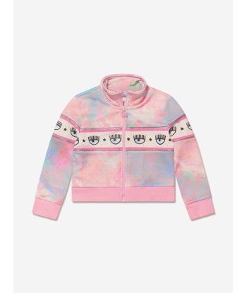 Chiara Ferragni Girls Cloud Print Zip Up Sweatshirt français