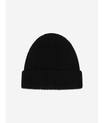 Acne Studios Kids Mini Pansy Beanie Hat in Black acheter en ligne