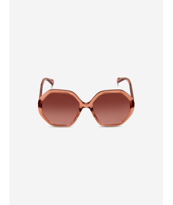 Chloé Girls Geometrical Shape Sunglasses in Orange la livraison gratuite