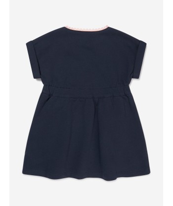 Chloé Baby Girls Organic Cotton Fleece Dress in Navy ou a consommer sur place