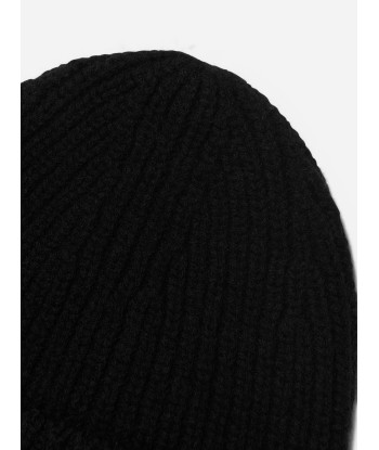 Acne Studios Kids Mini Pansy Beanie Hat in Black acheter en ligne