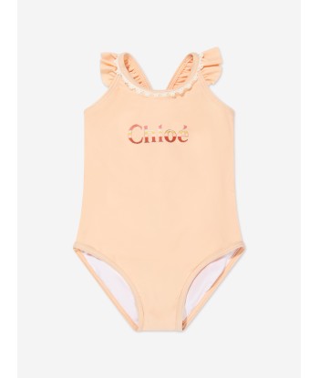 Chloé Baby Girls Logo Swimming Costume in Pink ou a consommer sur place