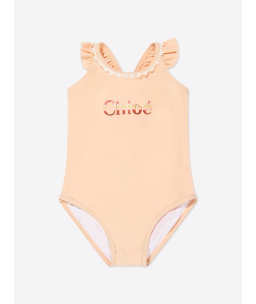 Chloé Baby Girls Logo Swimming Costume in Pink ou a consommer sur place