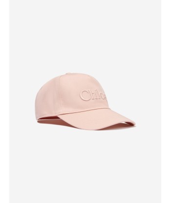 Chloé Girls Embroidered Logo Cap in Pink Comparez plus de prix