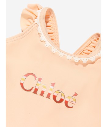 Chloé Baby Girls Logo Swimming Costume in Pink ou a consommer sur place