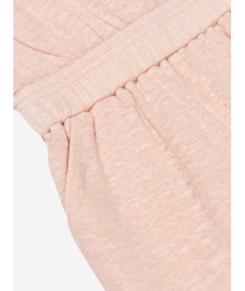 Chloé Baby Girls Organic Cotton Playsuit in Pink Paris Déstockage Promo