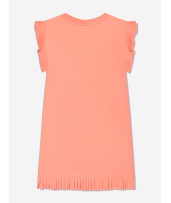 Chloé Girls Organic Cotton Jersey Dress in Peach pour bénéficier 