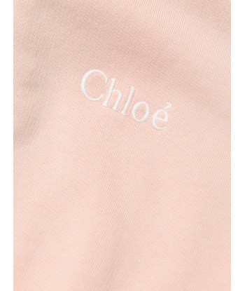 Chloé Girls Organic Cotton Hooded Playsuit in Pink Les êtres humains sont 