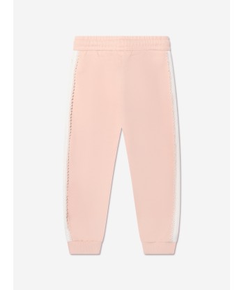 Chloé Girls Organic Cotton Joggers in Pink acheter