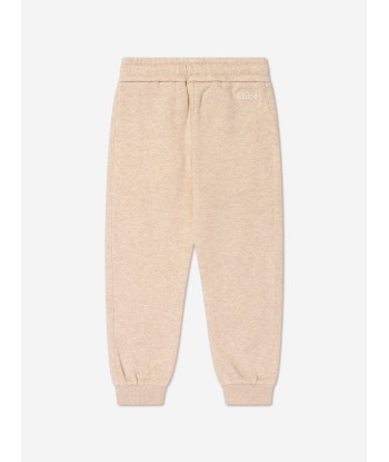 Chloé Girls Organic Cotton Joggers in Beige Venez acheter