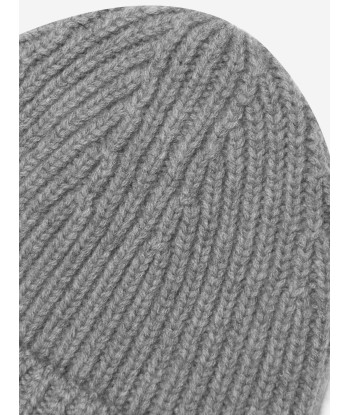 Acne Studios Kids Wool Beanie Hat in Grey de France