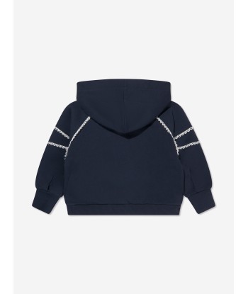 Chloé Girls Organic Cotton Hoodie in Navy Pour