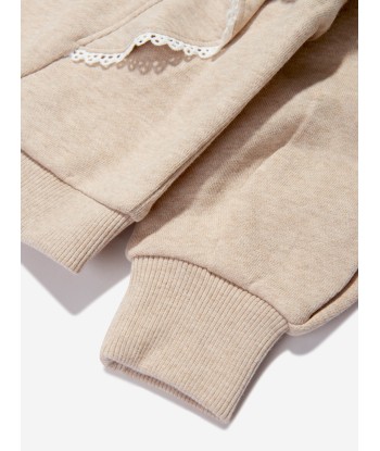 Chloé Girls Organic Cotton Ruffle Sweatshirt in Beige de votre