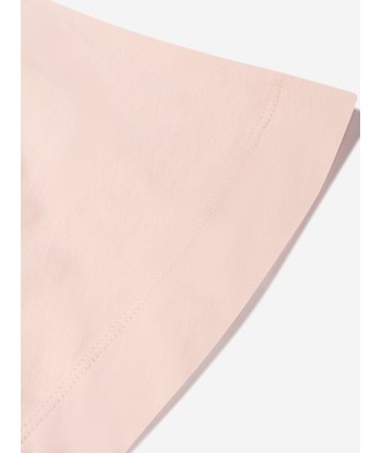 Chloé Girls Organic Cotton Cropped T-Shirt in Pink brillant des détails fins