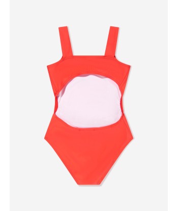 Chloé Girls Logo Swimming Costume in Orange chez Cornerstreet bien 