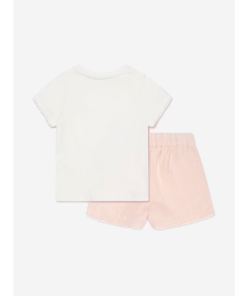 Chloé Girls Organic Cotton Short Pyjama Set in Pink Les êtres humains sont 