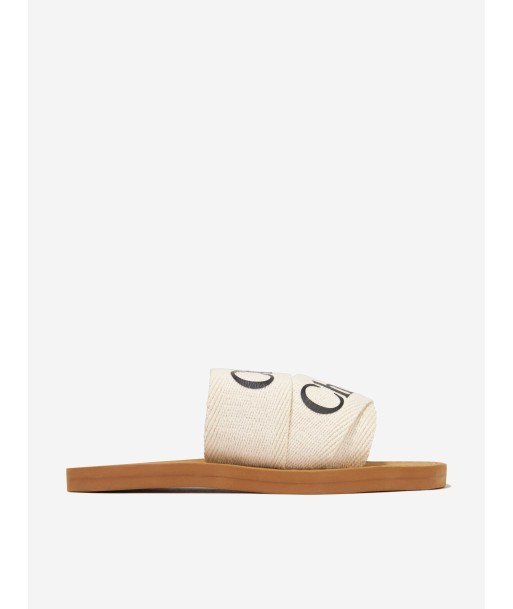 Chloé Girls Textile Sliders In Ivory Le MVP de beaucoup