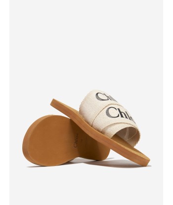 Chloé Girls Textile Sliders In Ivory Le MVP de beaucoup