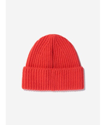 Acne Studios Kids Wool Beanie Hat in Red pas cher