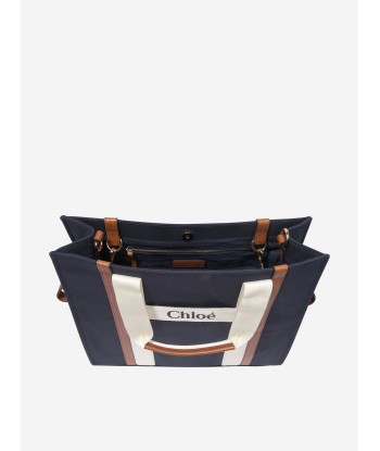 Chloé Baby Changing Bag With Mat And Pouch in Navy brillant des détails fins