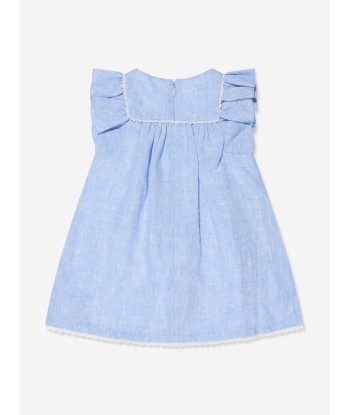 Chloé Baby Girls Chambray Dress With Hat in Blue votre