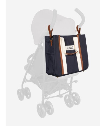 Chloé Baby Changing Bag With Mat And Pouch in Navy brillant des détails fins