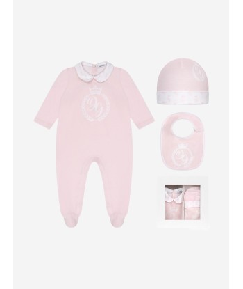 Dolce & Gabbana Baby Girls Cotton Logo Babygrow Gift Set (3 Piece) Venez acheter