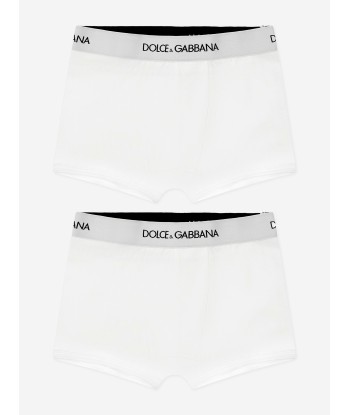 Dolce & Gabbana Boys Boxer Shorts Set (2 Pack) in White Livraison rapide