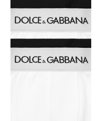 Dolce & Gabbana Boys Boxer Shorts Set (2 Pack) in White Livraison rapide