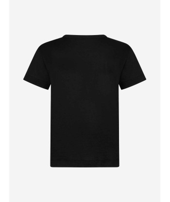 Dolce & Gabbana Boys Cotton Jersey Logo T-Shirt in Black Fin de série