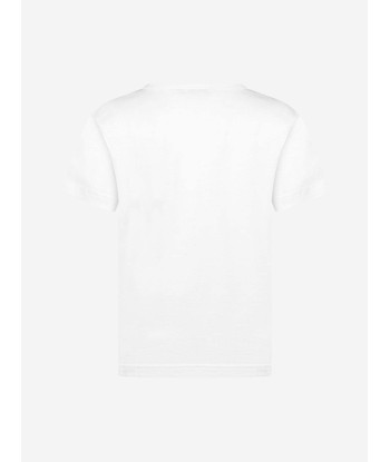 Dolce & Gabbana Boys Cotton Jersey Logo T-Shirt in White Jusqu'à 80% De Réduction