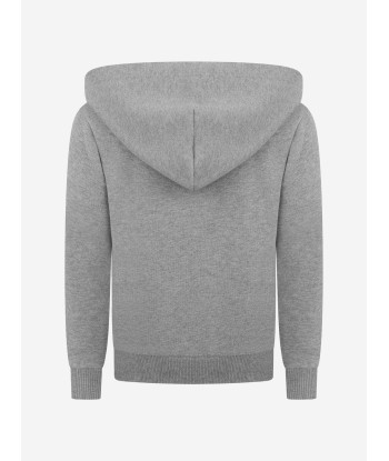 Dolce & Gabbana Boys Cotton Logo Zip Up Top in Grey commande en ligne