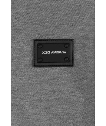 Dolce & Gabbana Boys Cotton Jersey Logo T-Shirt in Grey est présent 