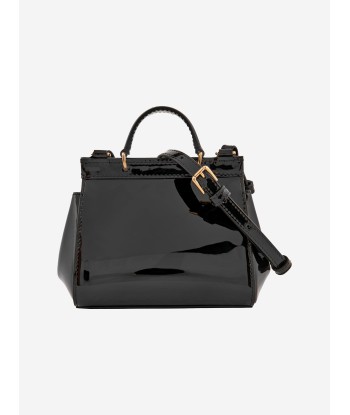 Dolce & Gabbana Girls Patent Leather Handbag in Black en ligne