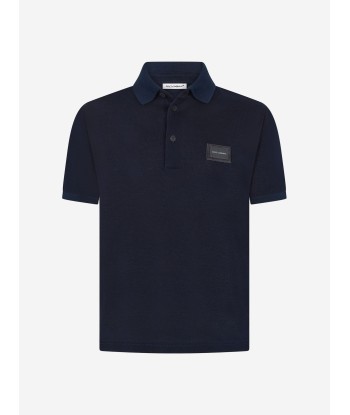 Dolce & Gabbana Boys Cotton Pique Logo Polo Shirt offre 