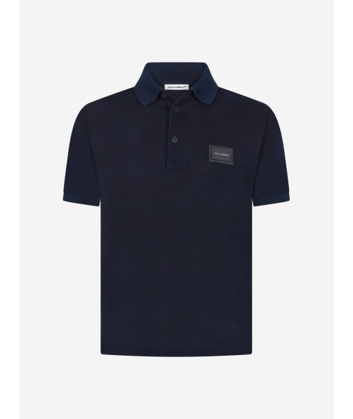 Dolce & Gabbana Boys Cotton Pique Logo Polo Shirt offre 