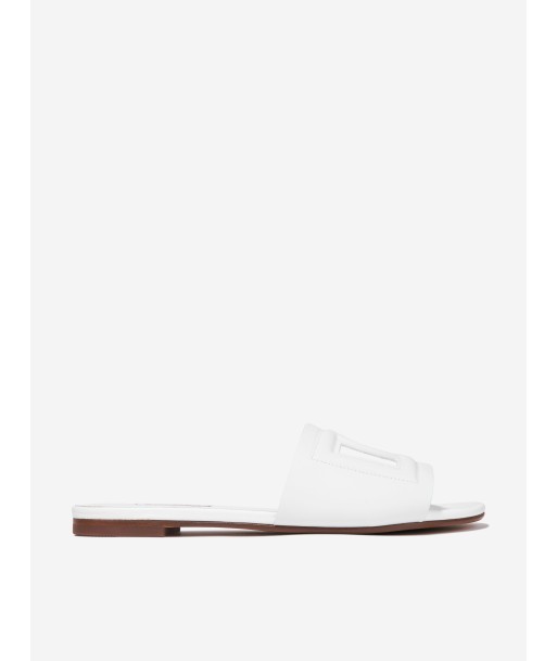 Dolce & Gabbana Girls Leather Cut Out Logo Sliders Le MVP de beaucoup