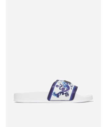 Dolce & Gabbana Girls Majolica Print Sliders des créatures d'habitude