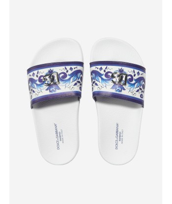 Dolce & Gabbana Girls Majolica Print Sliders des créatures d'habitude