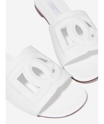 Dolce & Gabbana Girls Leather Cut Out Logo Sliders Le MVP de beaucoup