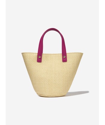 Dolce & Gabbana Girls Straw Logo Tote Bag (W:27cm) en stock