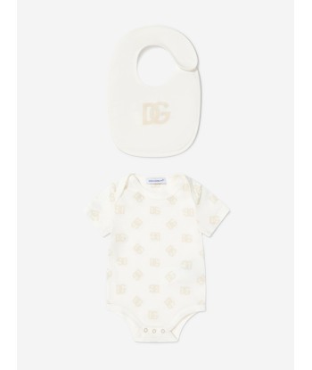 Dolce & Gabbana Baby Logo Bodysuit And Bib Gift Set Amélioration de cerveau avec