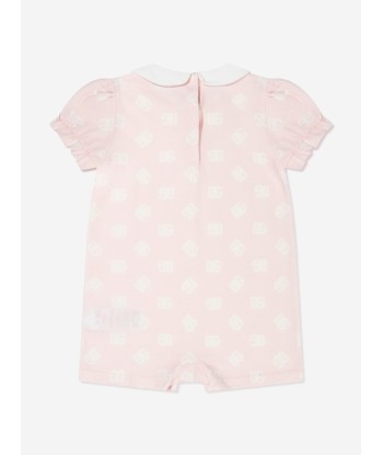 Dolce & Gabbana Baby Girls Logo Romper in Pink Comment ça marche