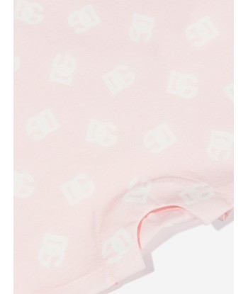 Dolce & Gabbana Baby Girls Logo Romper in Pink Comment ça marche