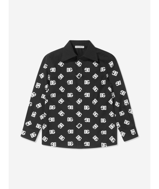 Dolce & Gabbana Boys Long Sleeve All Over Logo Shirt les muscles