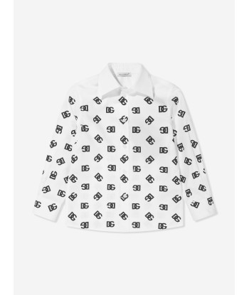 Dolce & Gabbana Boys Long Sleeve All Over Logo Shirt vous aussi creer 