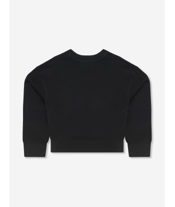 Acne Studios Kids Crew Neck Sweatshirt in Black prix